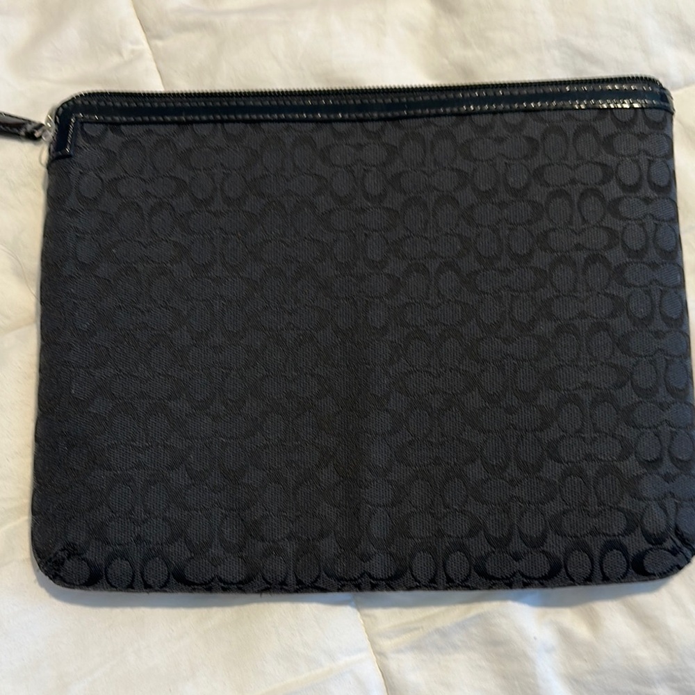 Coach black  Patterned tablet Pouch